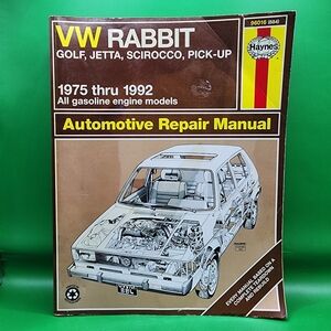 HAYNES VW Rabbit Golf Jetta Scirocco Pick-up Repair Manual ~ 1975 -1989 GASOLINE
